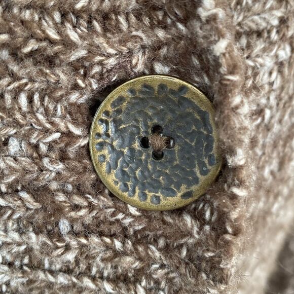 Prana Brown Cotton Knit Hooded Cardigan Sz S Boho Coastal Laganlook Yoga Girl - Picture 7 of 12